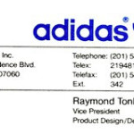 Ray Tonkel Adidas Business Card